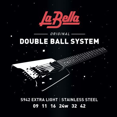 La Bella S942 Extra Light Double Ball Electric Guitar Strings (09-42)