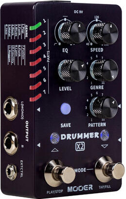 MOOER Drummer X2 Stereo Drum Machine Pedal