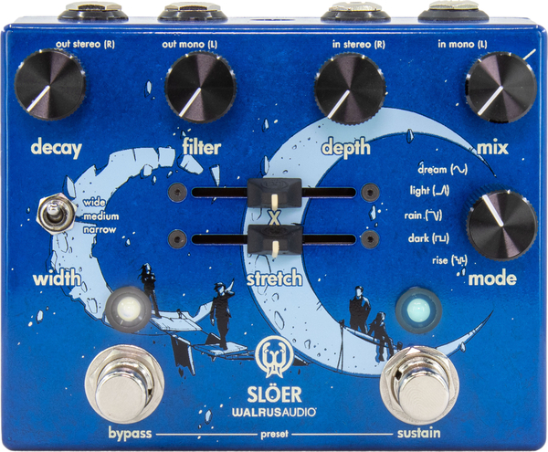 Walrus Audio Sloer Stereo Ambient Reverb FX Pedal / Slöer (blue)