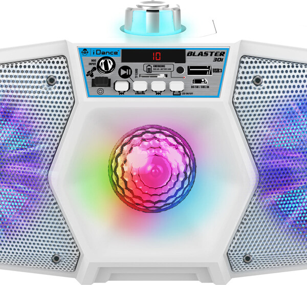 iDance Blaster 301 / Rechargeable Bluetooth® Partybox (100W with disco lightning + karaoke)