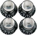 Epiphone Tophat S-In Knob PKB-203 (black-silver 4-Set)