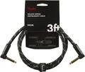 Fender Deluxe Tweed Instrument Cable AA (0.90m black tweed, angled/angled)