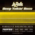 La Bella 760FGS Deep Talkin' Bass Gold Flats - Standard (45-105)