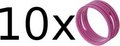 Neutrik XXR - Set of 10 (purple) XLR Color Coding Rings