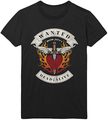 Rock Off Bon Jovi Unisex T-Shirt: Wanted Flames (size M)