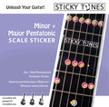 Sticky Tunes Guitar Sticker Set: Major / Minor Pentatonic (major/ minor pentatonic) Sistemi di Apprendimento per Chitarra
