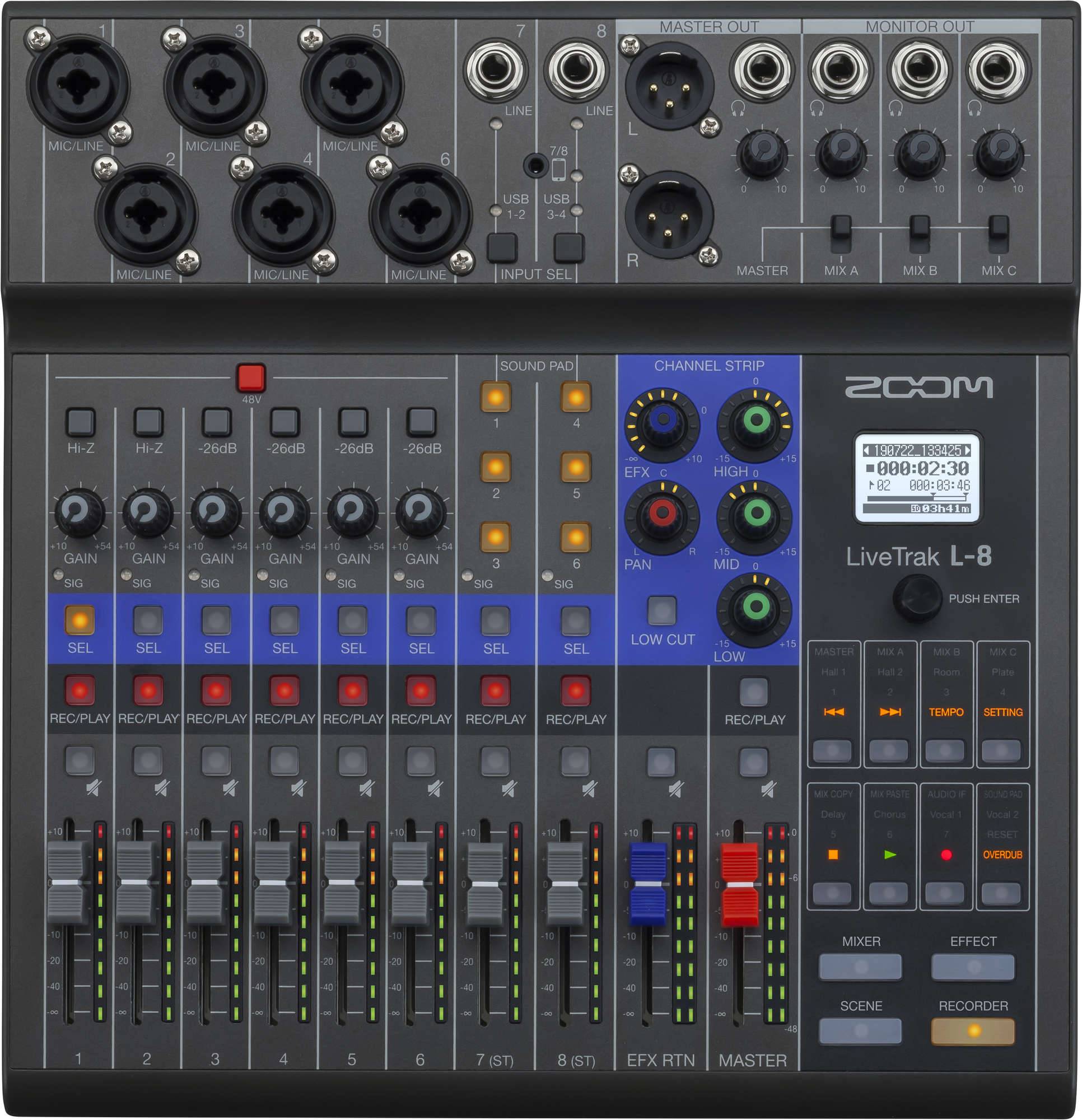 Zoom LiveTrak L-8 Tables de mixage numérique