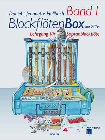 Acanthus Blockflötenbox Band 1 Hellbach Daniel & Jeanne / Lehrgang für Sopranblockflöte (incl. 2 CD's)