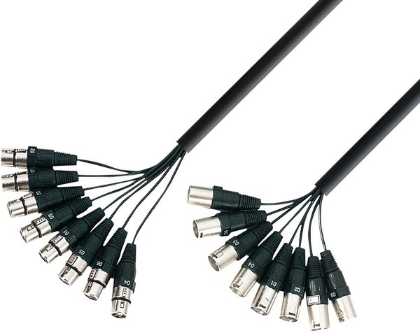 Adam Hall Multicore Kabel 8 x XLR male auf 8 x XLR female (5 m)