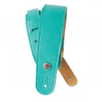 D'Addario 20GL04 Garment Leather Strap (Teal)