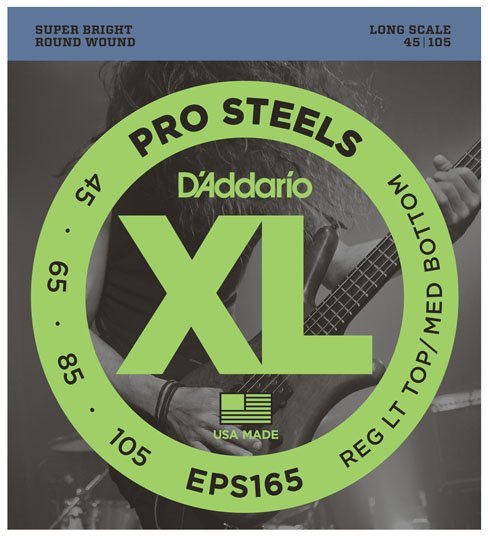 D'Addario EPS165 ProSteels XL / Regular Light Top/Medium Bottom (045-105)