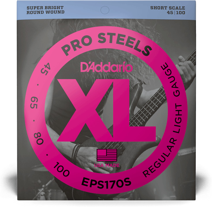 D'Addario EPS170S Short Scale ProSteels Bass Light (045-100)