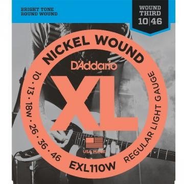 D'Addario EXL110w Regular Light Nickel Wound (Wound 3rd, 010-046)