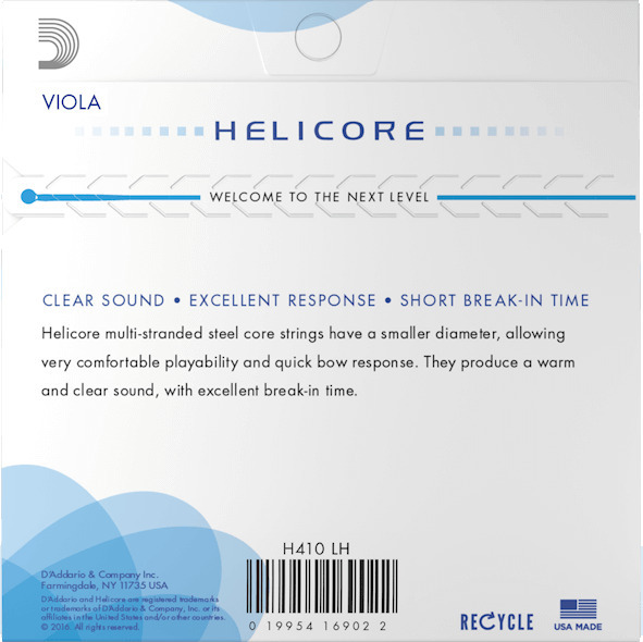 D'Addario H410 Helicore Viola String Set (long scale / heavy tension)