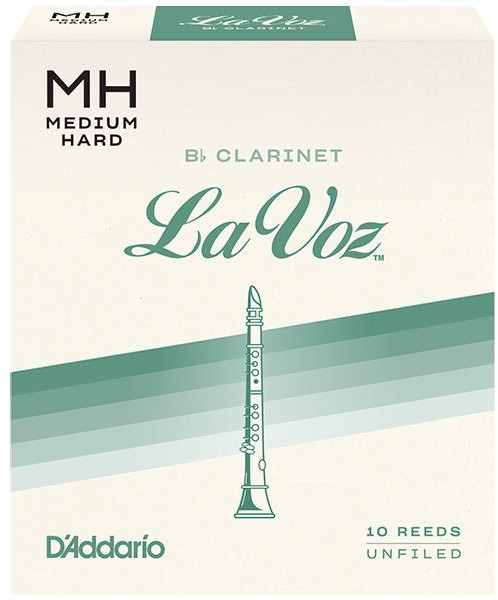 D'Addario La Voz Bb Clarinet Medium Hard (strength medium hard, 10 pack, unfiled)