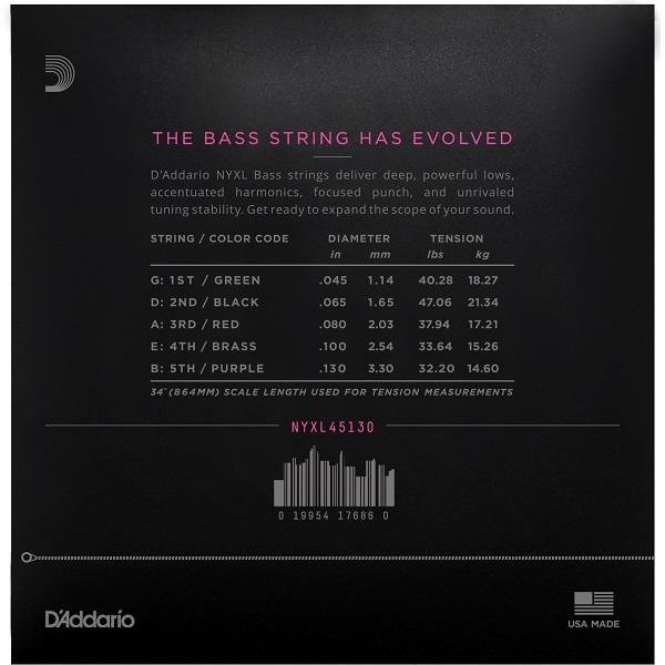 D'Addario NYXL Bass 45130 NYXL45130 (long scale medium)
