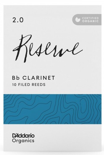 D'Addario Organic Reserve Bb Clarinet Reeds (Strength 2.0, 10-pack)