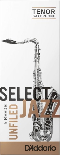 D'Addario Select Jazz Unfiled Tenor-Sax #4 Soft (strength 4.0 soft, 5 pack)