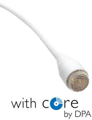 DPA d:screet CORE 4061 Omni Mic, High SPL, Microdot (white)