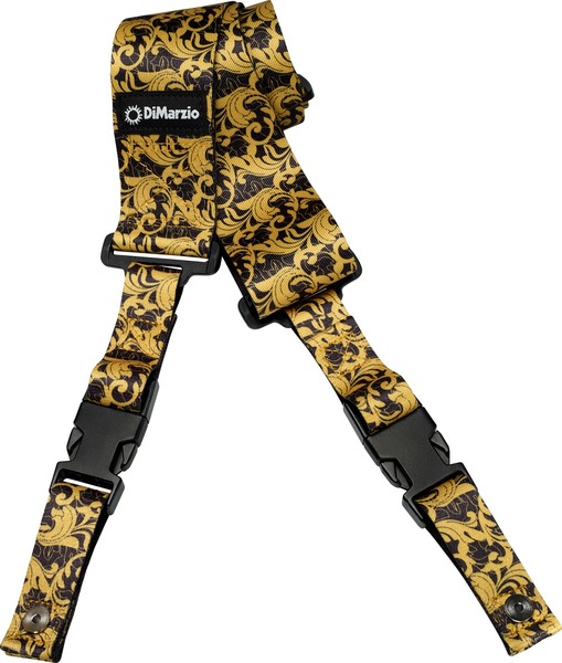 Di Marzio Steve Vai Utopia ClipLock Strap (black - gold)