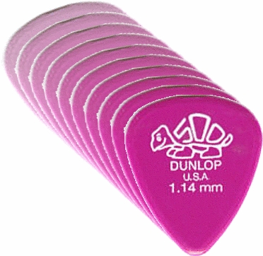 Dunlop Delrin 500 Standard Red Magenta - 1.14 (12 picks)