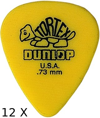 Dunlop Tortex Standard Yellow - 0.73 (12 picks)