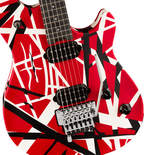 EVH Wolfgang Special Striped (red, black, and white)