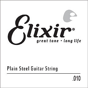 Elixir NanoWeb El.Guitar Single String Plated Plain Steel (.010)
