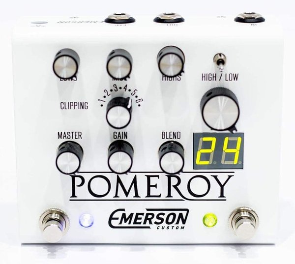 Emerson Custom Pomeroy Boost, Overdrive & Distortion Pedal (white)
