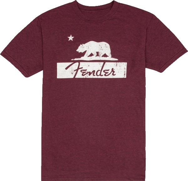 Fender Burgundy Bear Unisex T-Shirt XL (x-large)