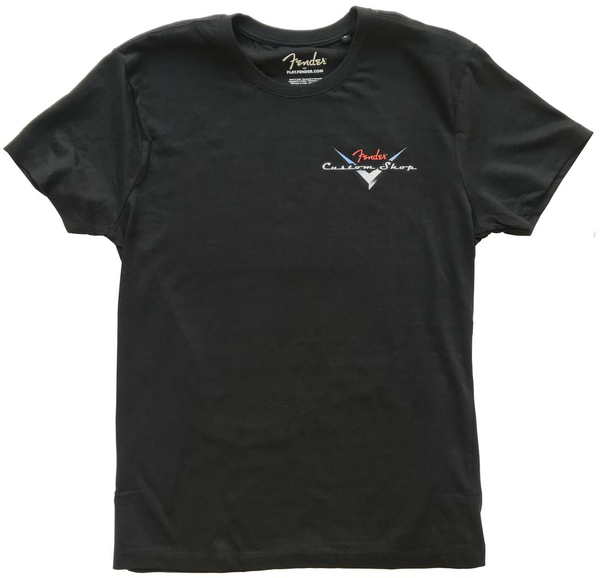 Fender Custom Shop Blk T-Shirt, Red/S (medium)