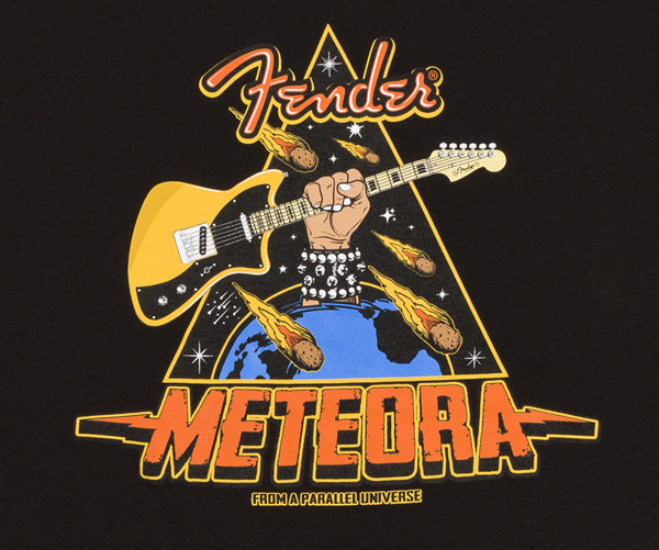 Fender Meteora T-Shirt, Black (Small)