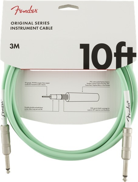 Fender Original Instrument cable (10ft, 3m, surf green)
