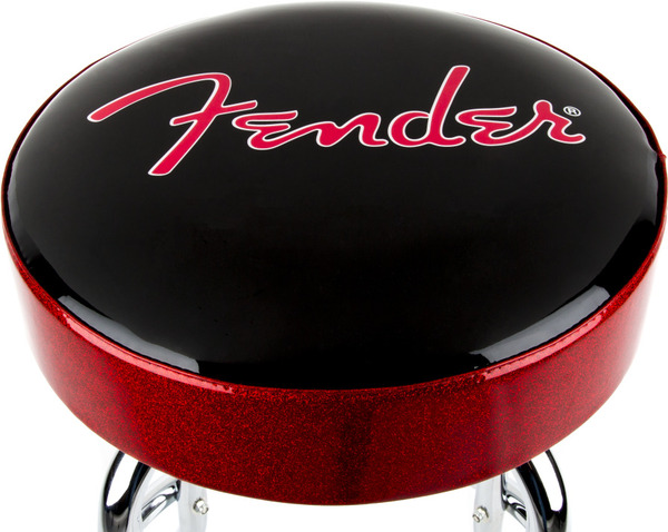 Fender Red Sparkle Logo Barstool 24' (black/red sparkle)