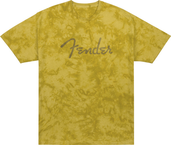 Fender Spaghetti Logo Tie-Dye T-Shirt M (mustard)