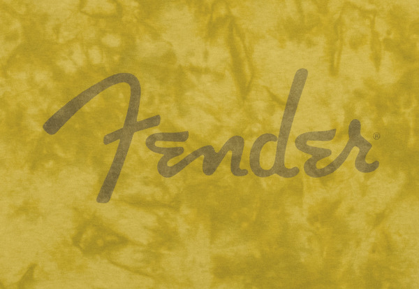Fender Spaghetti Logo Tie-Dye T-Shirt M (mustard)