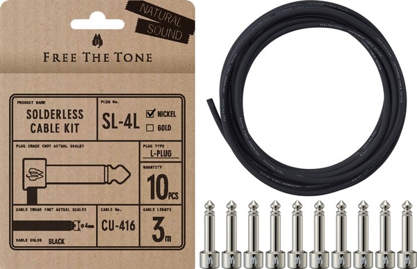 Free The Tone SL-4L-NI Plug / CU-416 Cable (10pcs / 3m / nickel)