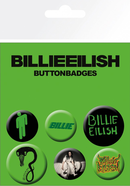 GB eye Billie Eilish Mix Badge Pack (4 x 25mm + 2 x 32mm)