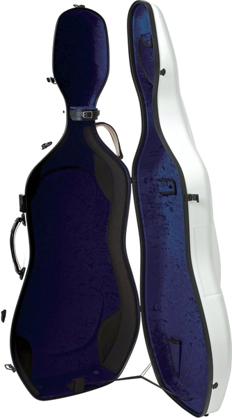Gewa Air Cello Case (white exterior / blue interior)