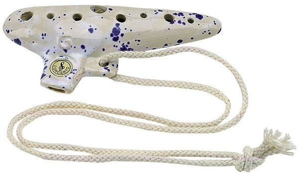 Gewa Ocarina Classic G-Tuning 13,5cm (White/blue speckled)