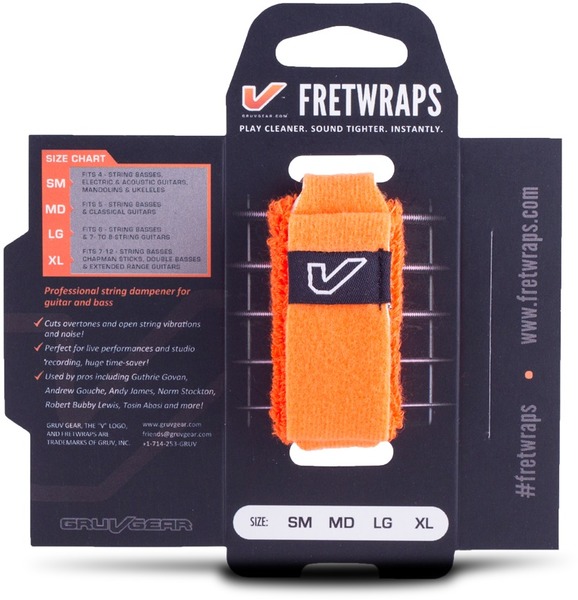 Gruv Gear FretWrap 1-Pack large FW-1PK-ORG-LG (flare orange)