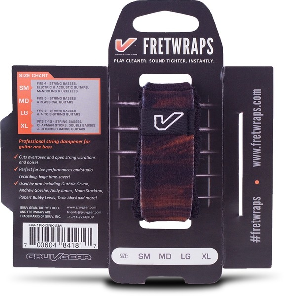 Gruv Gear FretWrap 1-Pack medium FW-1PK-MED-MD (wood walnut)
