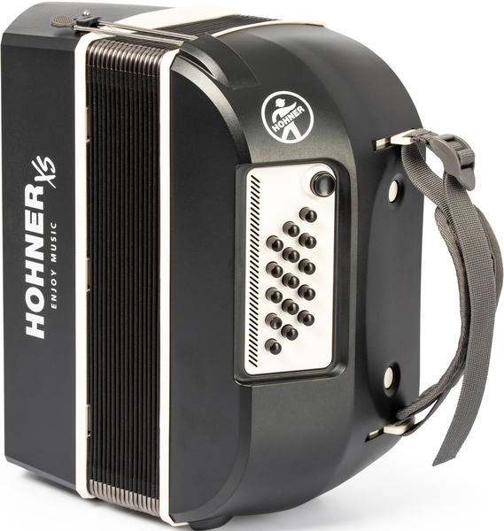Hohner XS Button Adult Accordion / A2931 (dark grey / white, incl