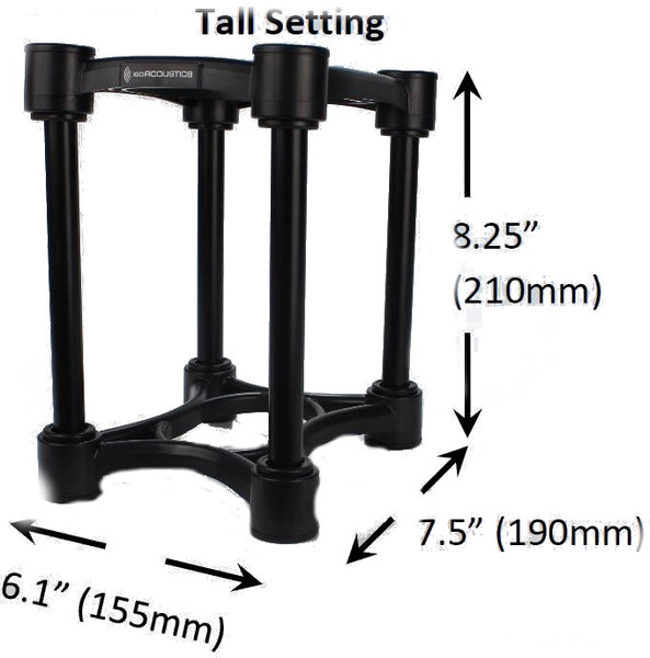 IsoAcoustics ISO-155 Isolation Stands (black)