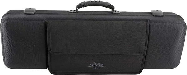 Jakob Winter JW 51025 BNB Violin Oblong Case (4/4 + 3/4, black with black detachable pocket)