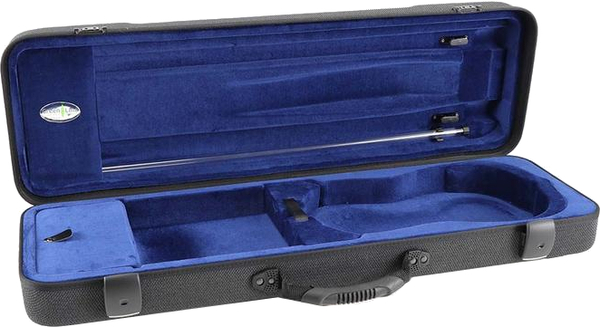 Jakob Winter JW 51025 NB Violin Oblong Case (4/4 + 3/4, grey with black detachable pocket)