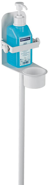 K&M 80315 Disinfectant stand with bracket XL (pure white)