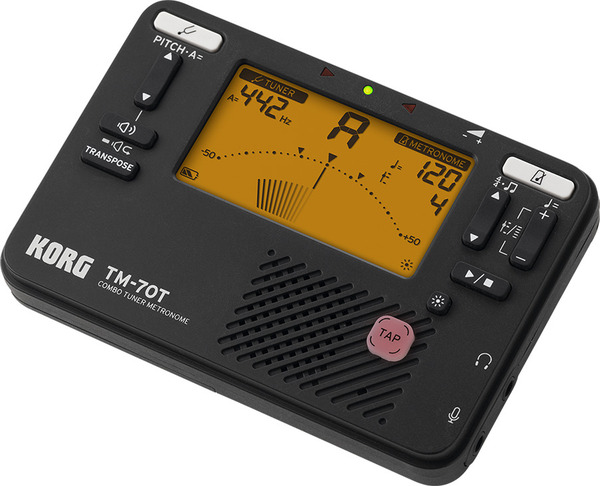 Korg TM-70C Combo Tuner Metronome & Contact Microphone (black)