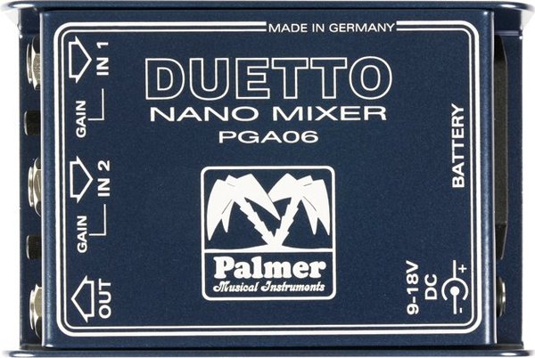 Palmer Duetto / Nano Mixer for Guitars and Line Signals