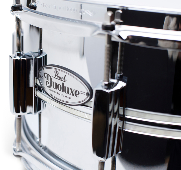 Pearl DUX1465BR/405 DuoLuxe Inlaid Chrome/Brass Snare (14'x 6.5')